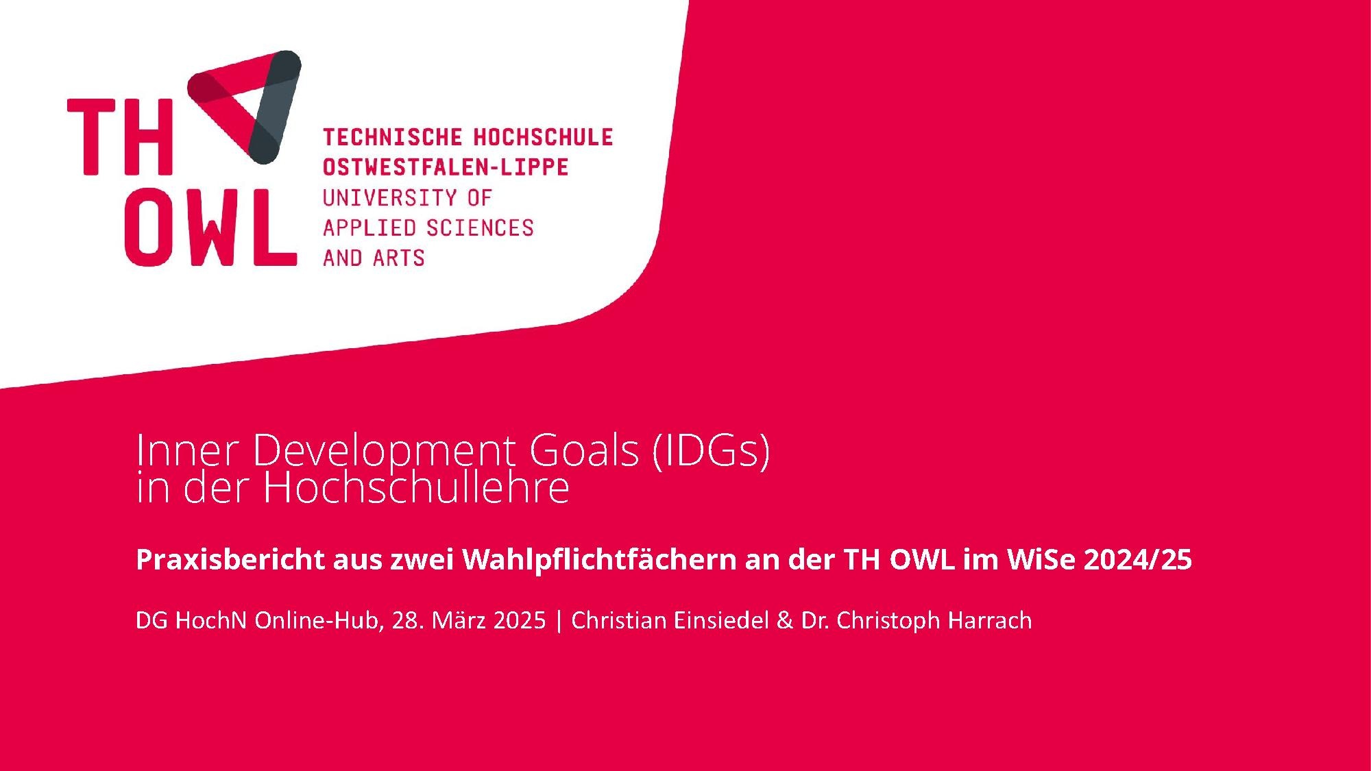 Präsentation Christian Einsiedel und Dr. Christoph Harrach