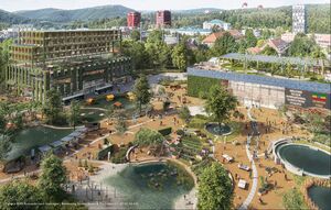 Campus 2045 Illustration nach Starkregen