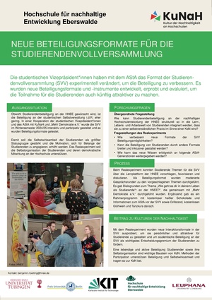 Artikel als Poster, Abschlusstagung KuNaH, 15.09.2025