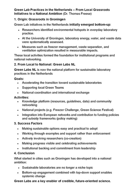 Datei:Handout B1 Vortrag Green Lab Practices Niederlanden Freese EN.pdf