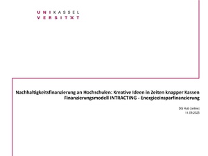 PDF Datei mit Folien zum Intracting Projekt an der Uni Kassel
