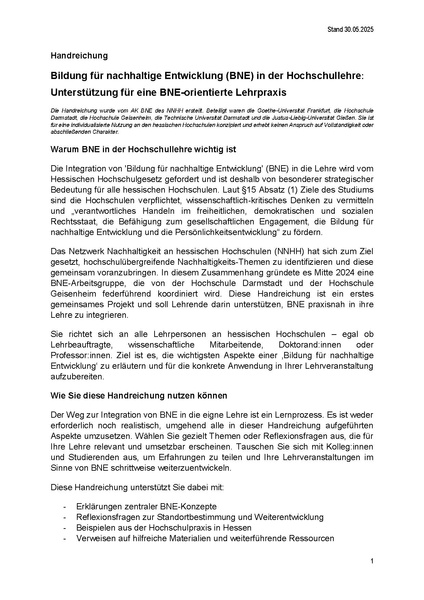 Datei:Handreichung BNE in der Hochschullehre AK BNE NNHH 25.pdf