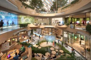 Campus 2045 Illustration Einkaufszentrum-Umnutzung