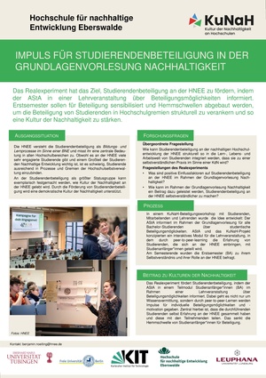 Artikel als Poster, Abschlusstagung KuNaH, 15.09.2025